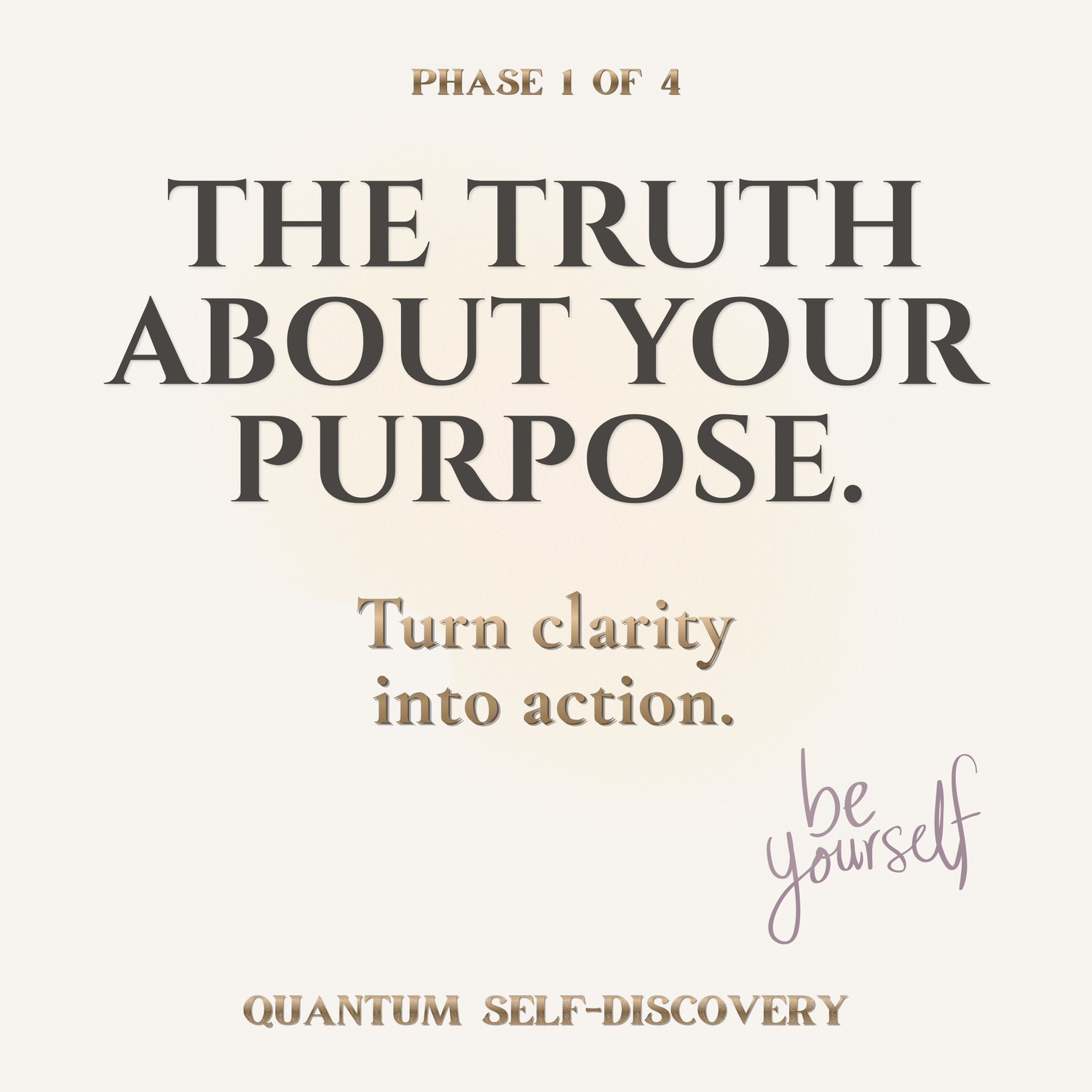 Bold personal growth graphic encouraging identity transformation, self-discovery, and aligned living.