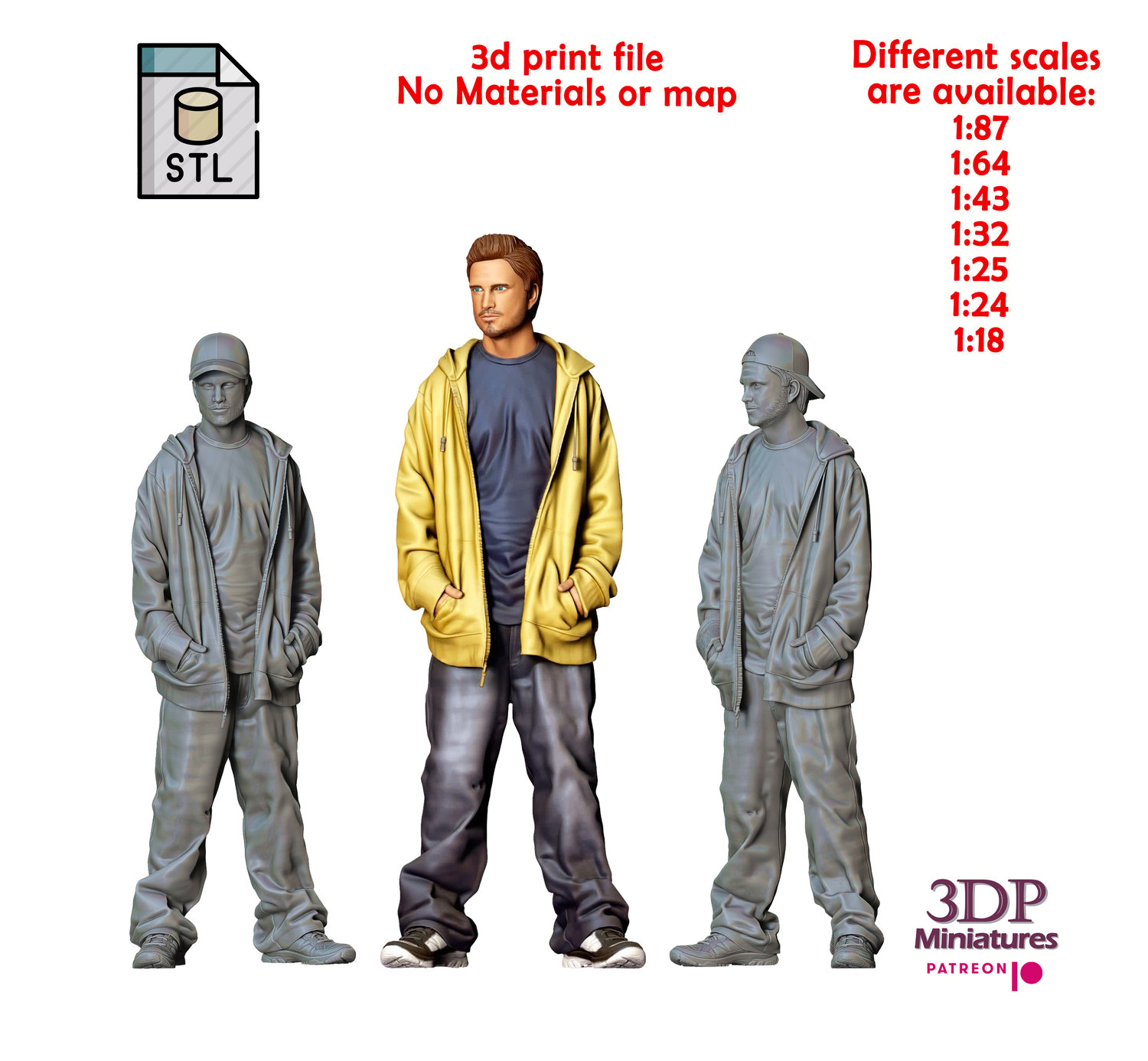 3DP Miniatures, N5 Jesse Pinkman Breaking Bad