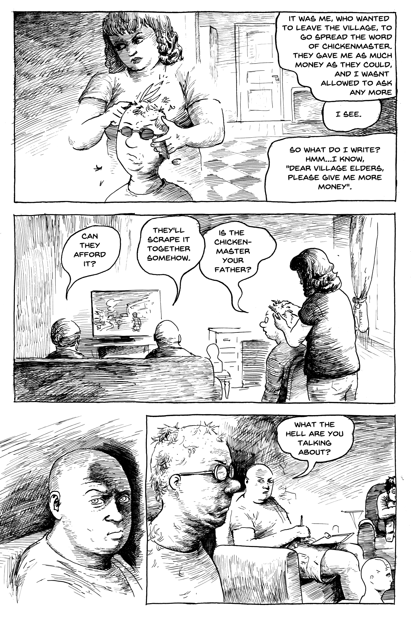 estonian dark comedy comic done in ink