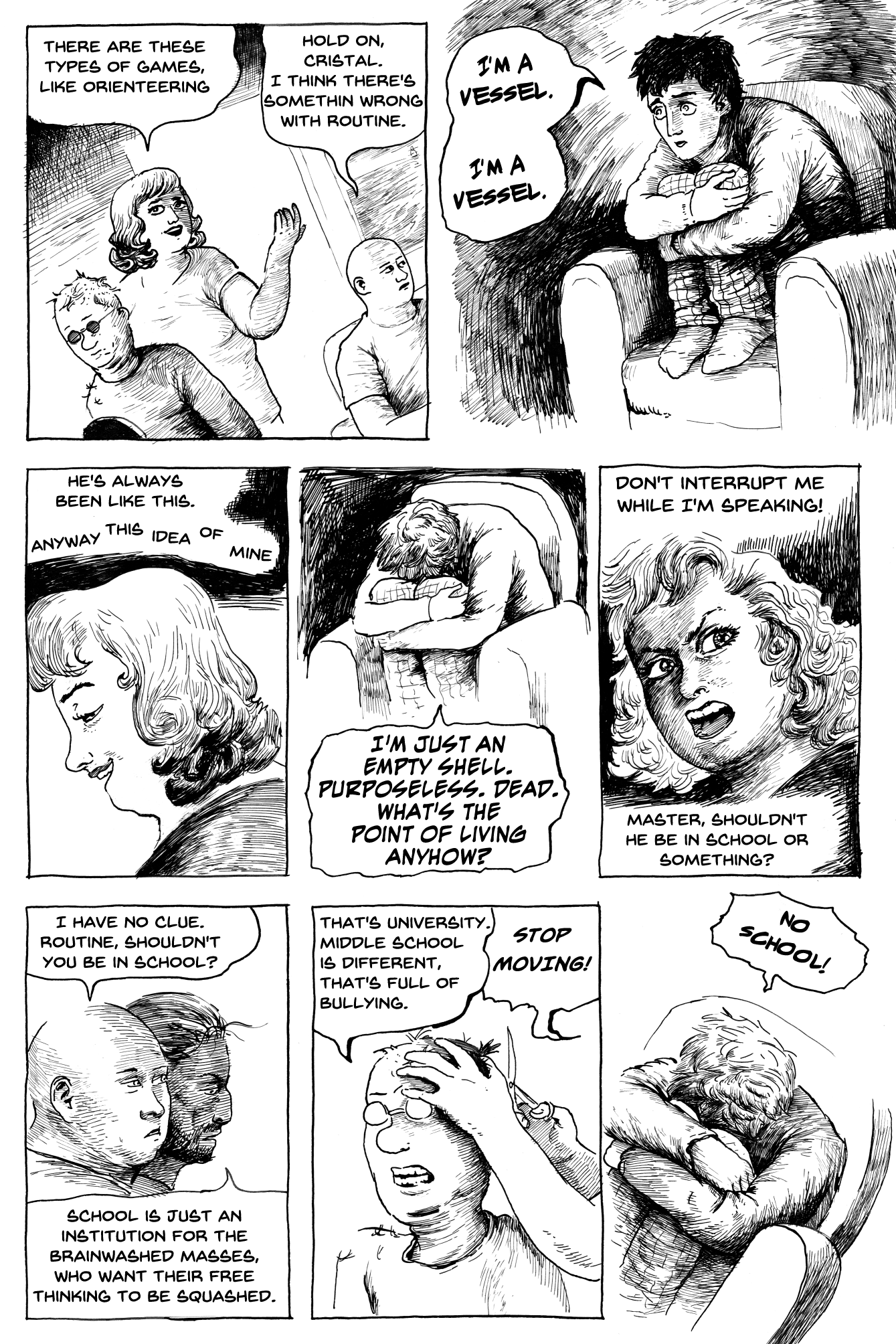 estonian dark comedy comic done in ink