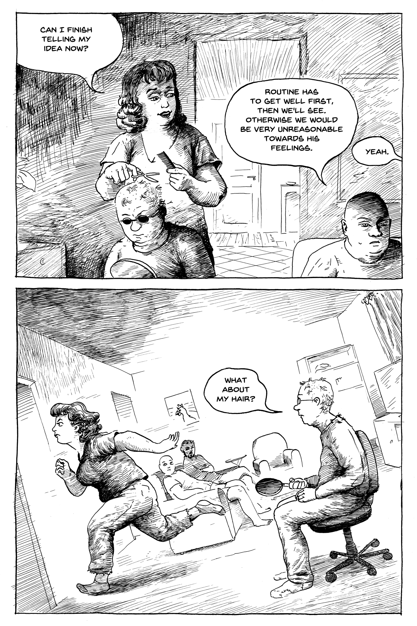 estonian dark comedy comic done in ink