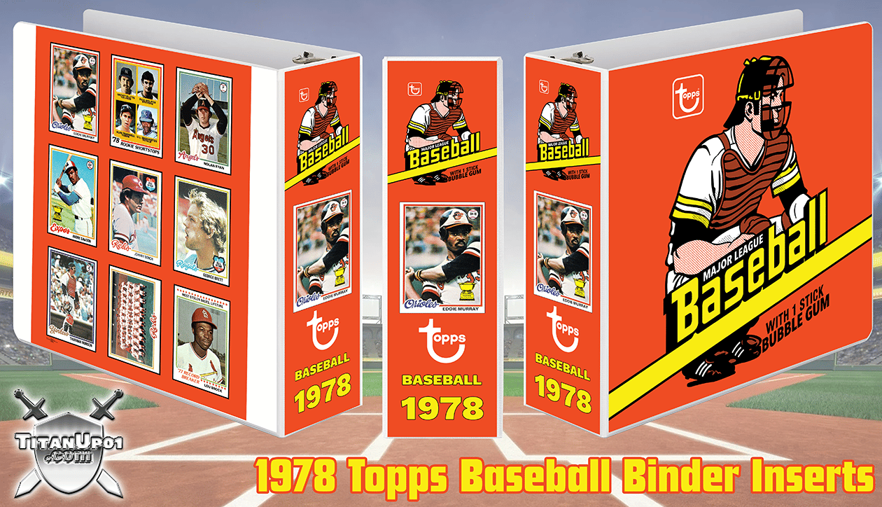 1978 Topps Baseball Cards Binder Inserts