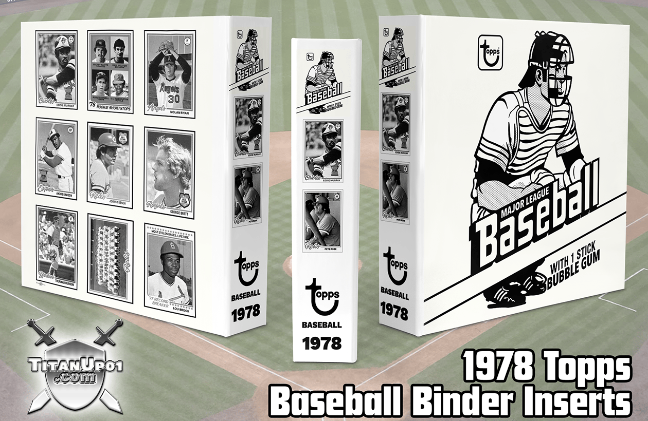 1978 Topps Baseball Cards Binder Inserts