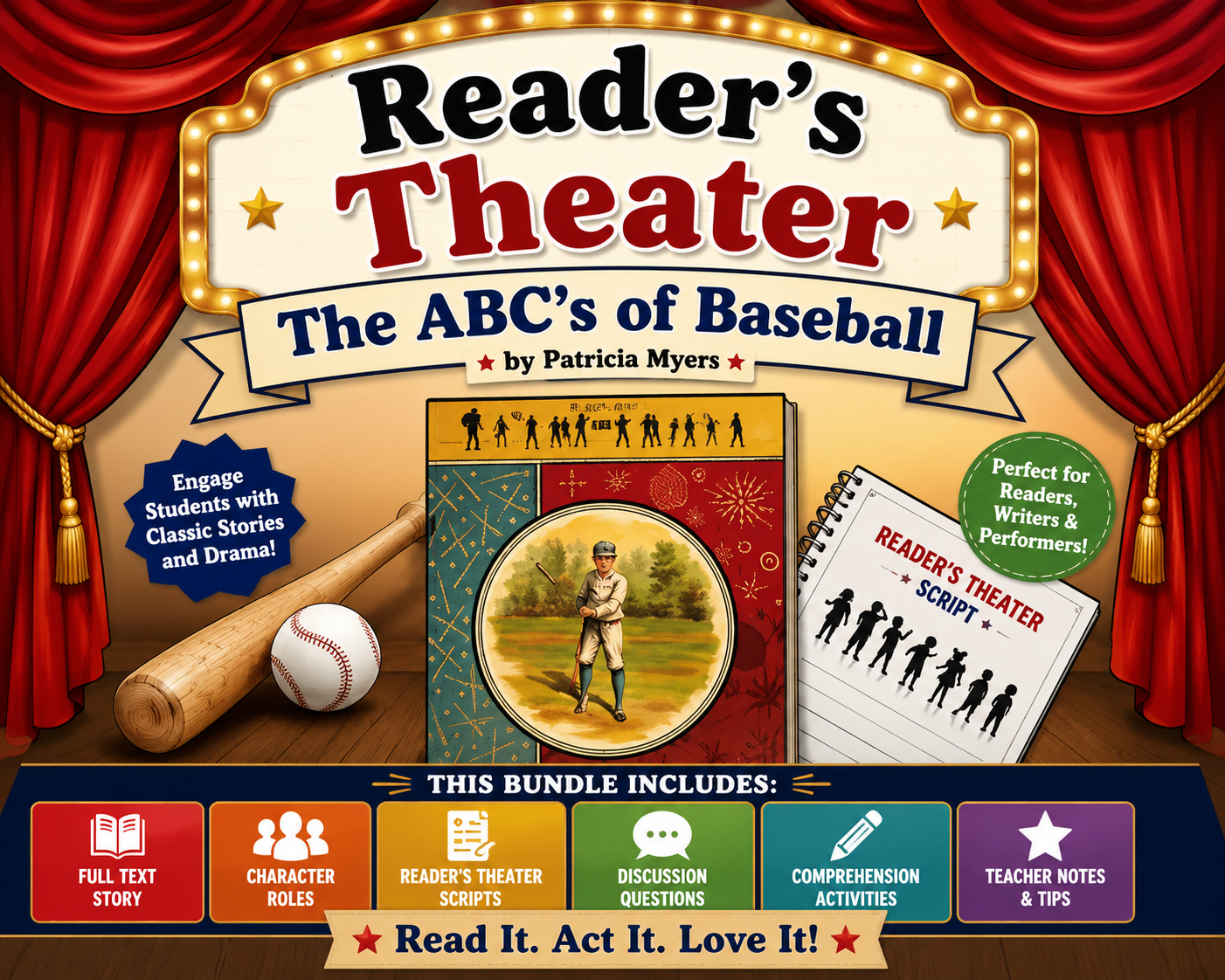 Reader’s Theater: The ABCs of Baseball | Vocabulary-Building Reading Activity for World Series Season