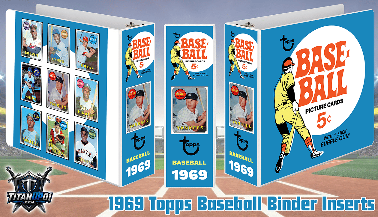 1969 Topps Baseball Cards Binder Inserts
