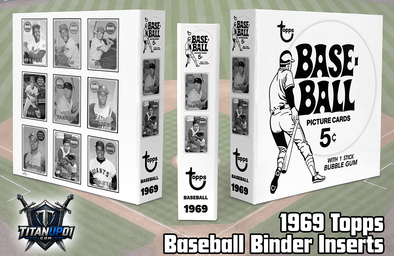 1969 Topps Baseball Cards Binder Inserts