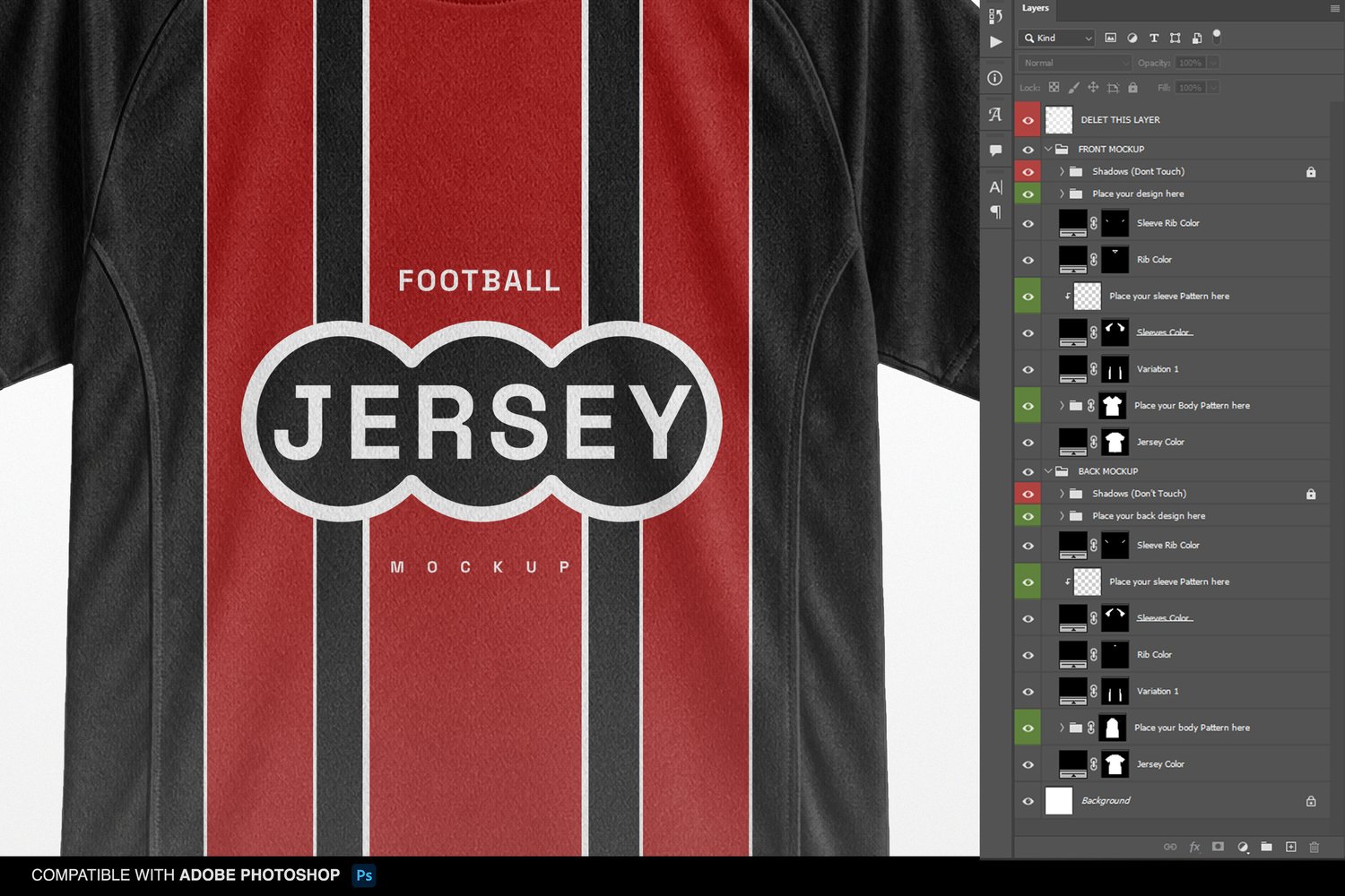 A high-quality soccer jersey mockup designed for professional presentations and modern apparel branding.