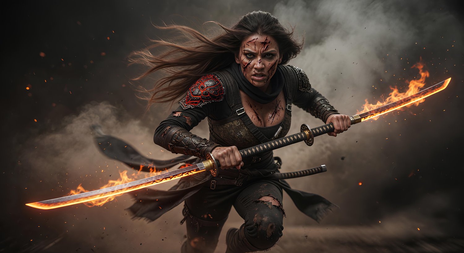 Female Colombian soldier in the heart of battle