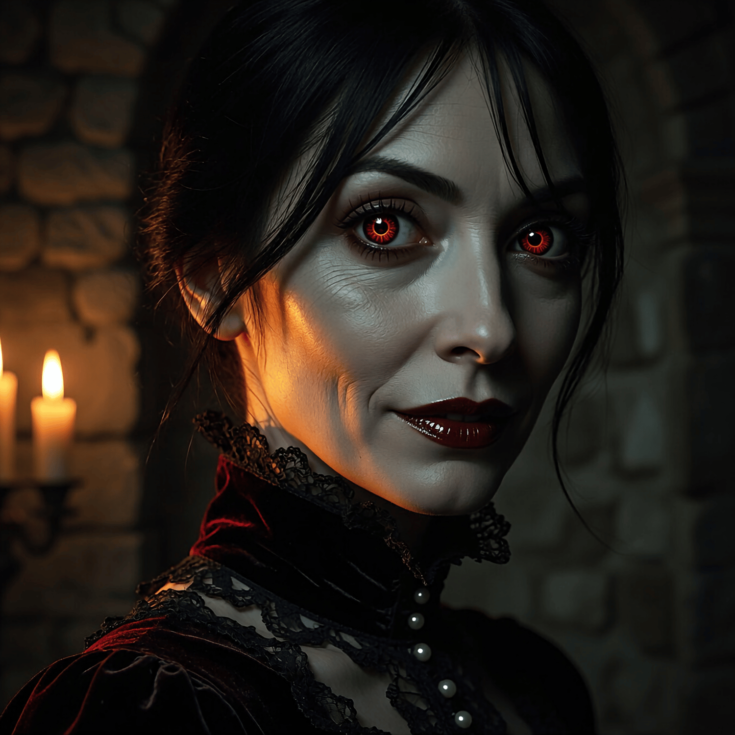 Female Dracula trying to be scary and winning 15