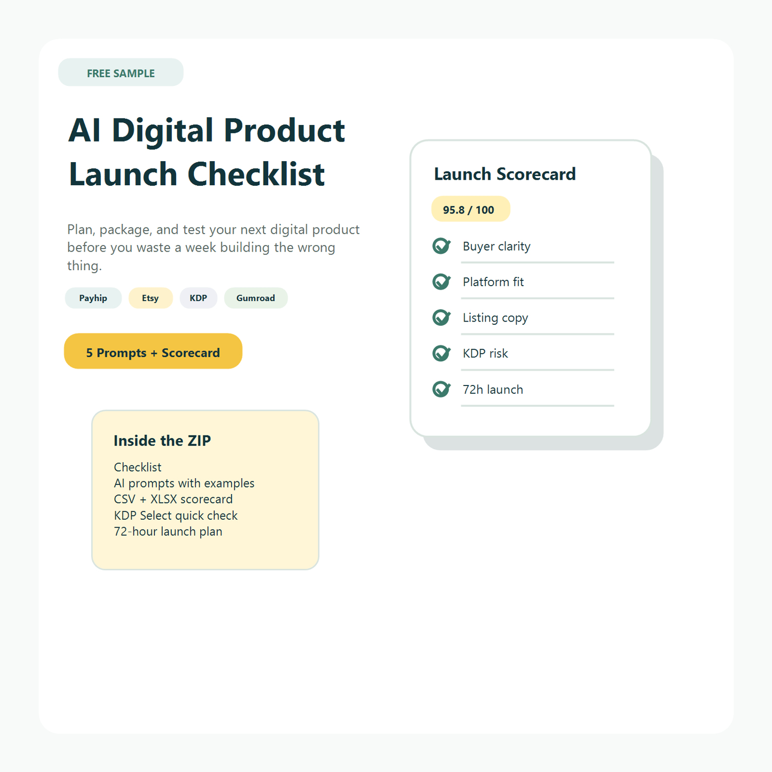 Free AI Launch Checklist