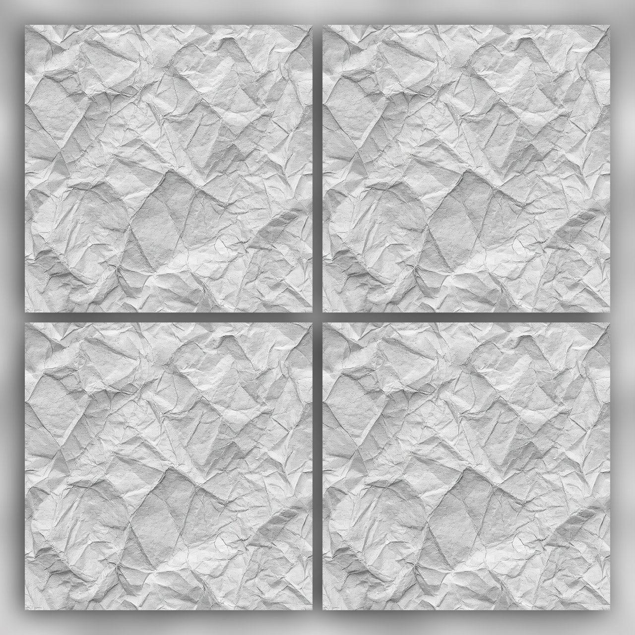 White Crumpled Paper Seamless Texture Wrinkled Paper Background for Wallpaper, Packaging and Digital Design