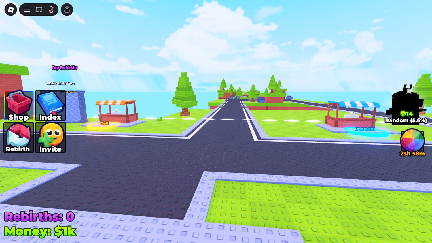 Roblox rebirth and upgrade system
