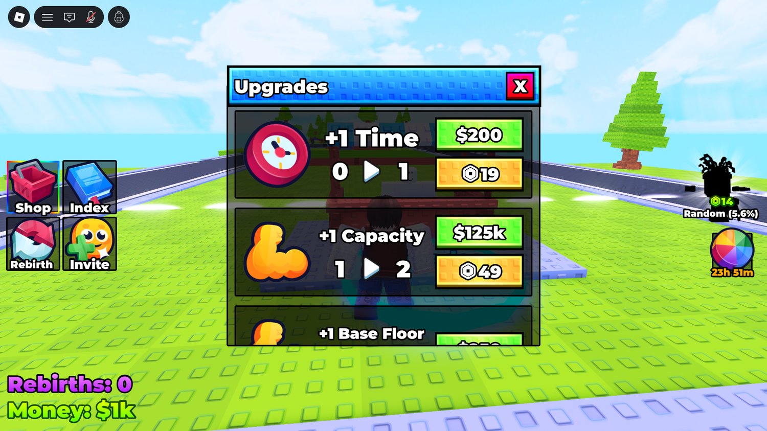 Roblox gamepass shop interface