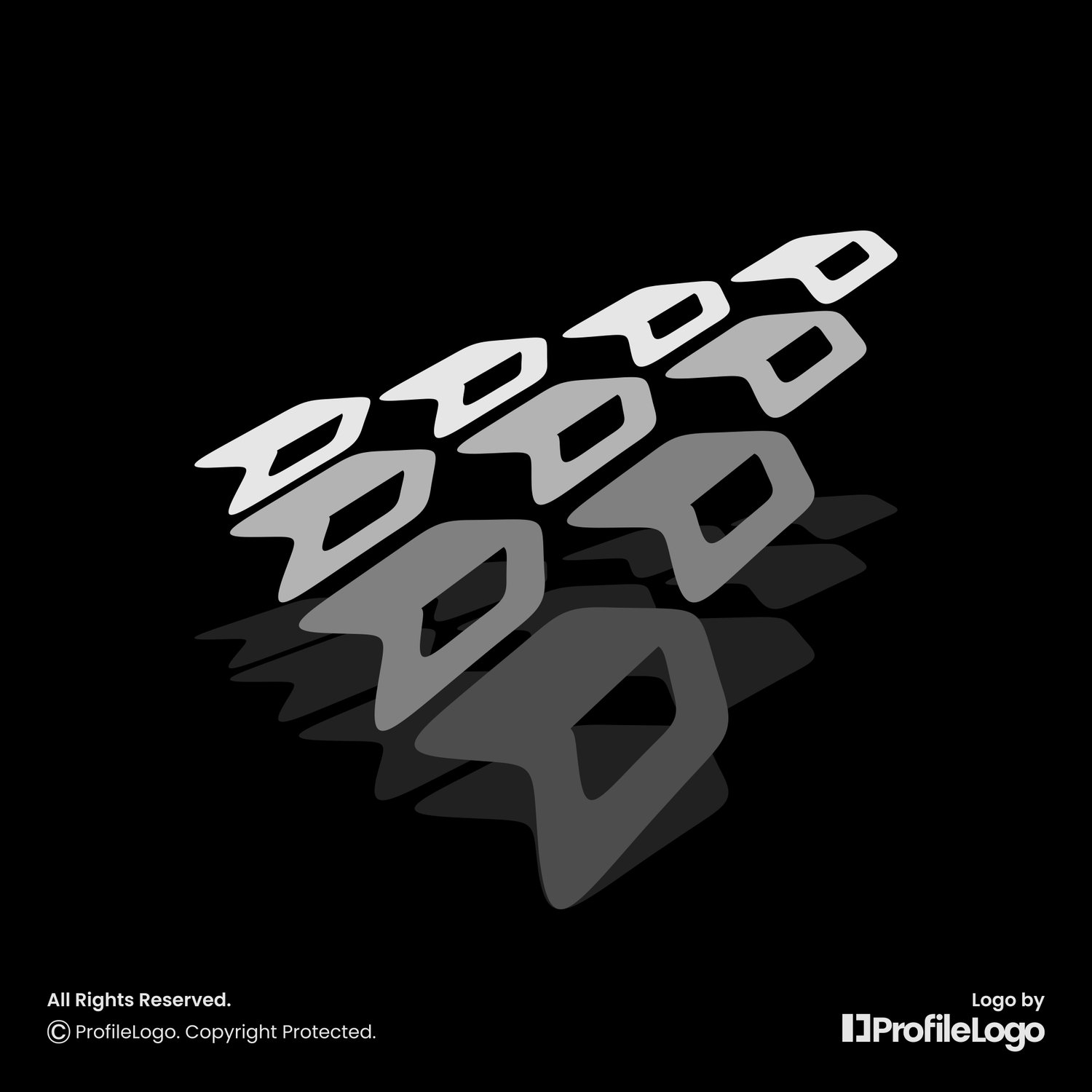 Dynamic marketing arrow progress logo for sale by ProfileLogo with black background