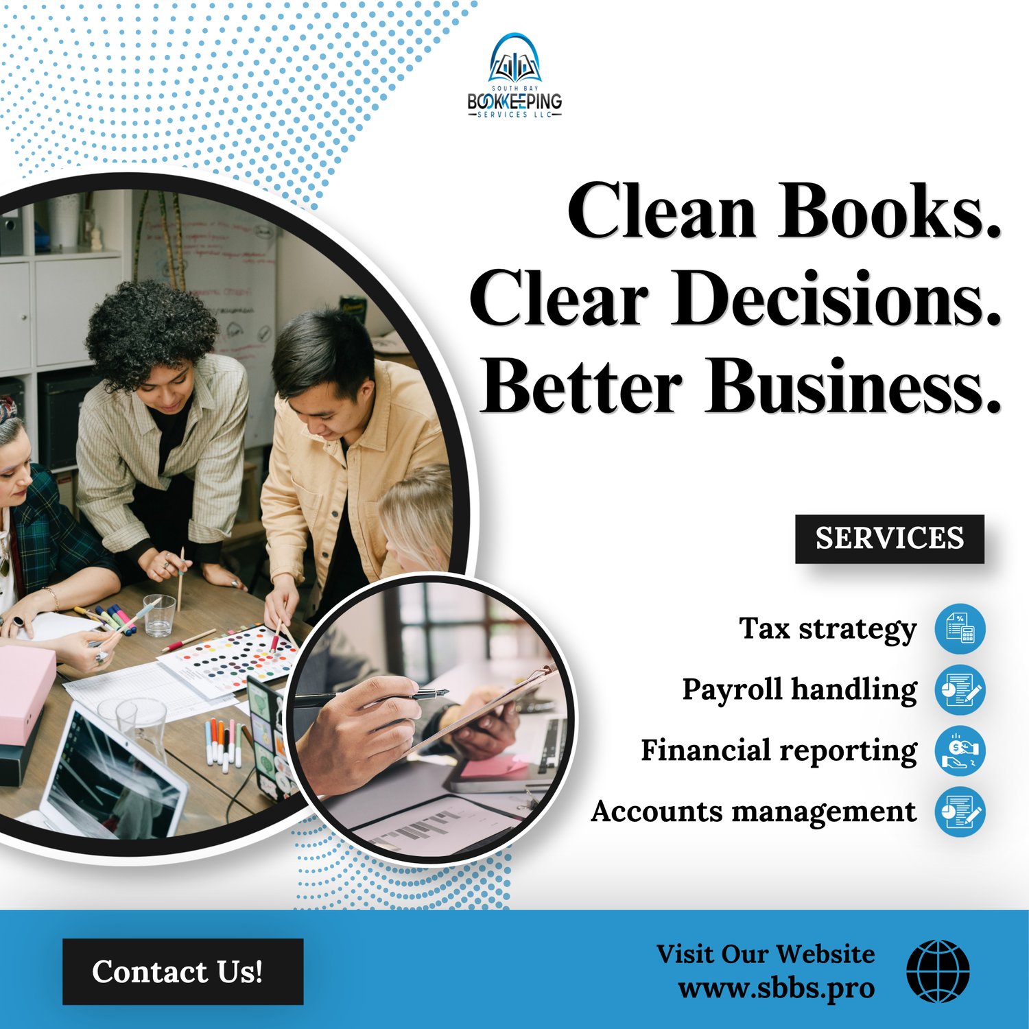 Bookkeeping business plan and other services provided by South Bay Bookkeeping Services