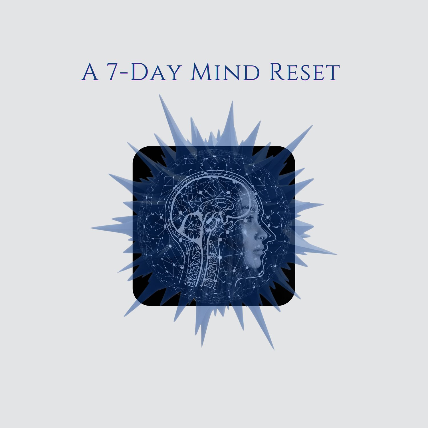 Premium ebook thumbnail for a 7-day dopamine detox and focus reset program featuring futuristic brain graphics, dark gradient background, and bold typography for productivity and habit transformation.