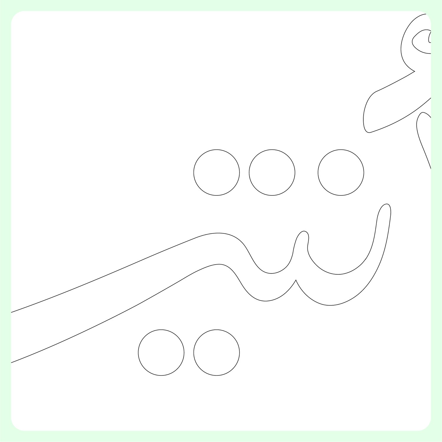 Vector outline view of the Antika Arabic calligraphy showing precise bezier curves, clean anchor points, smooth stroke terminals, and fully closed paths — demonstrating production-ready file quality suitable for screen printing and cutting workflows
