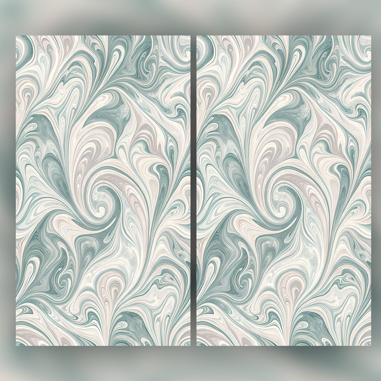Teal Marble Swirl Seamless Pattern Luxury Abstract Wallpaper Design for Fabric and Décor