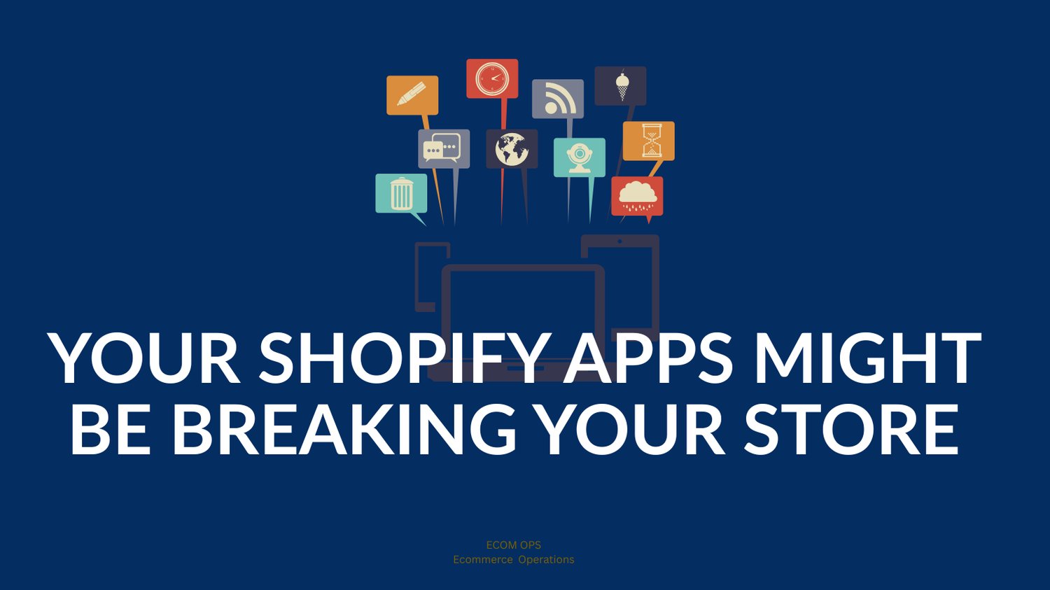 shopify operational complexity showing overlapping apps sync conflicts duplicate notifications and performance drag causing fulfillment risk