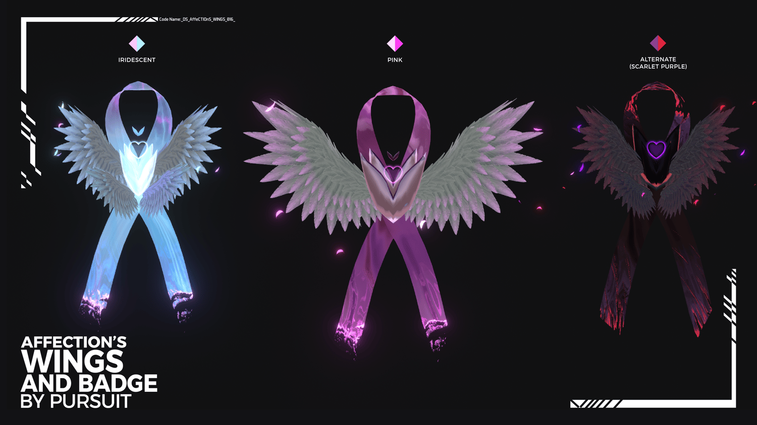 angel wings, vfx, fantasy wings, vrc, vrchat, cancer awareness wings, ribbon