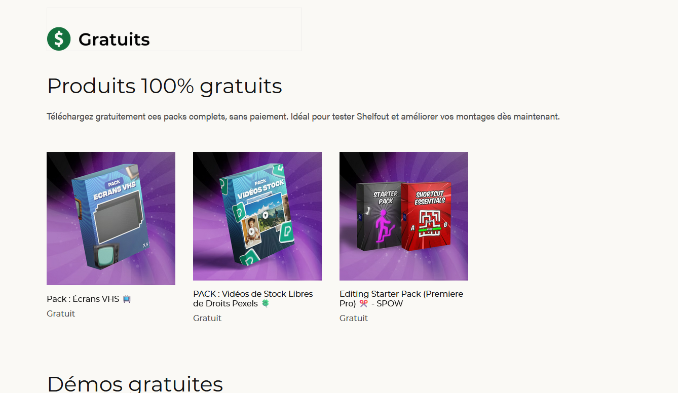 Découvre les meilleurs packs gratuits pour Premiere Pro sur Shelfcut : overlays VHS, rushs Pexels, presets, raccourcis et ressources utiles. "meilleurs packs gratuits pour Premiere Pro 2026