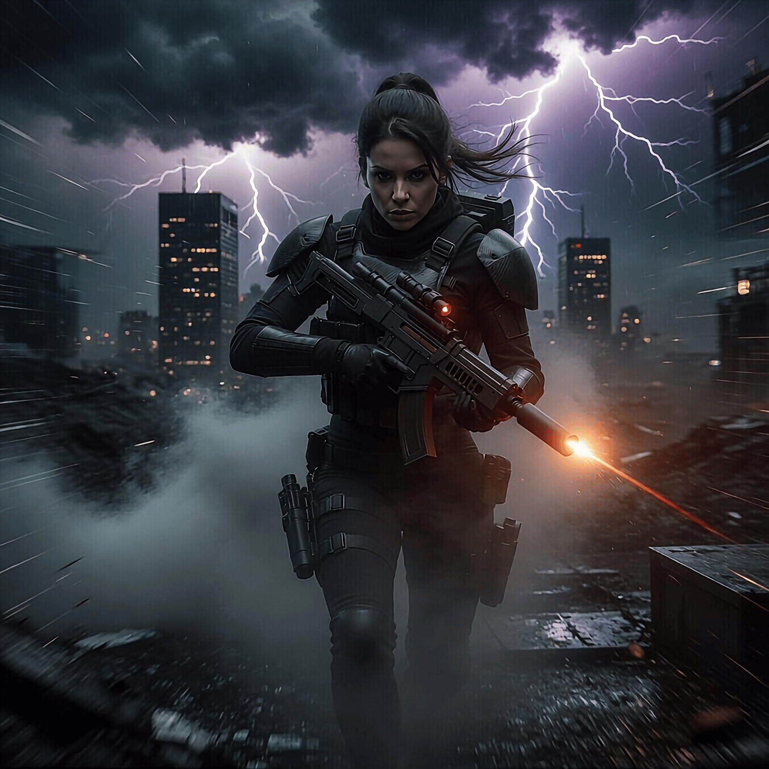 American former female ninja fighting against the forces of hell 7