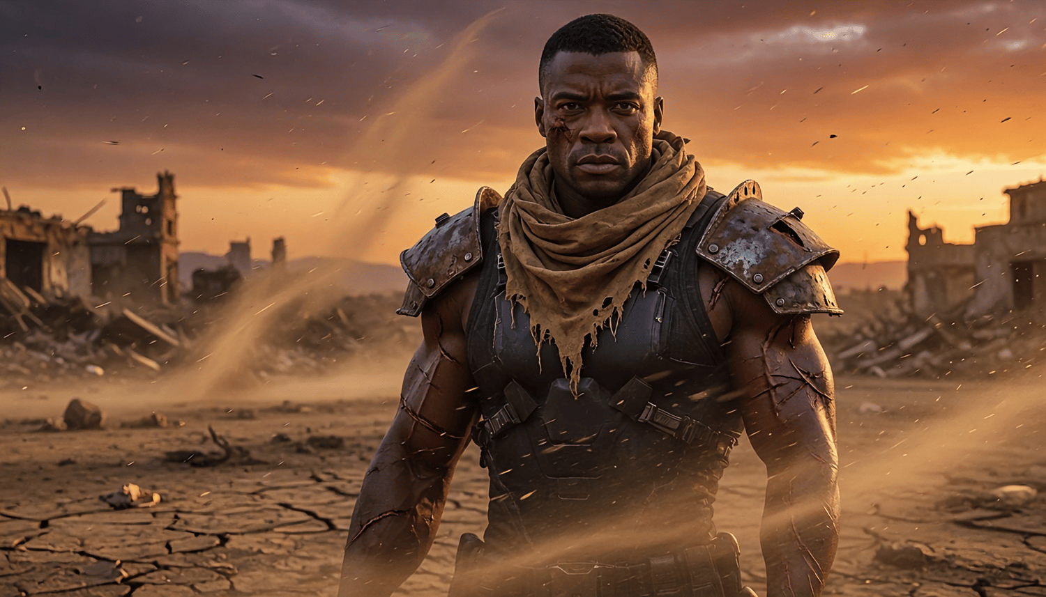 African American former male ninja fighting against the forces of hell 2