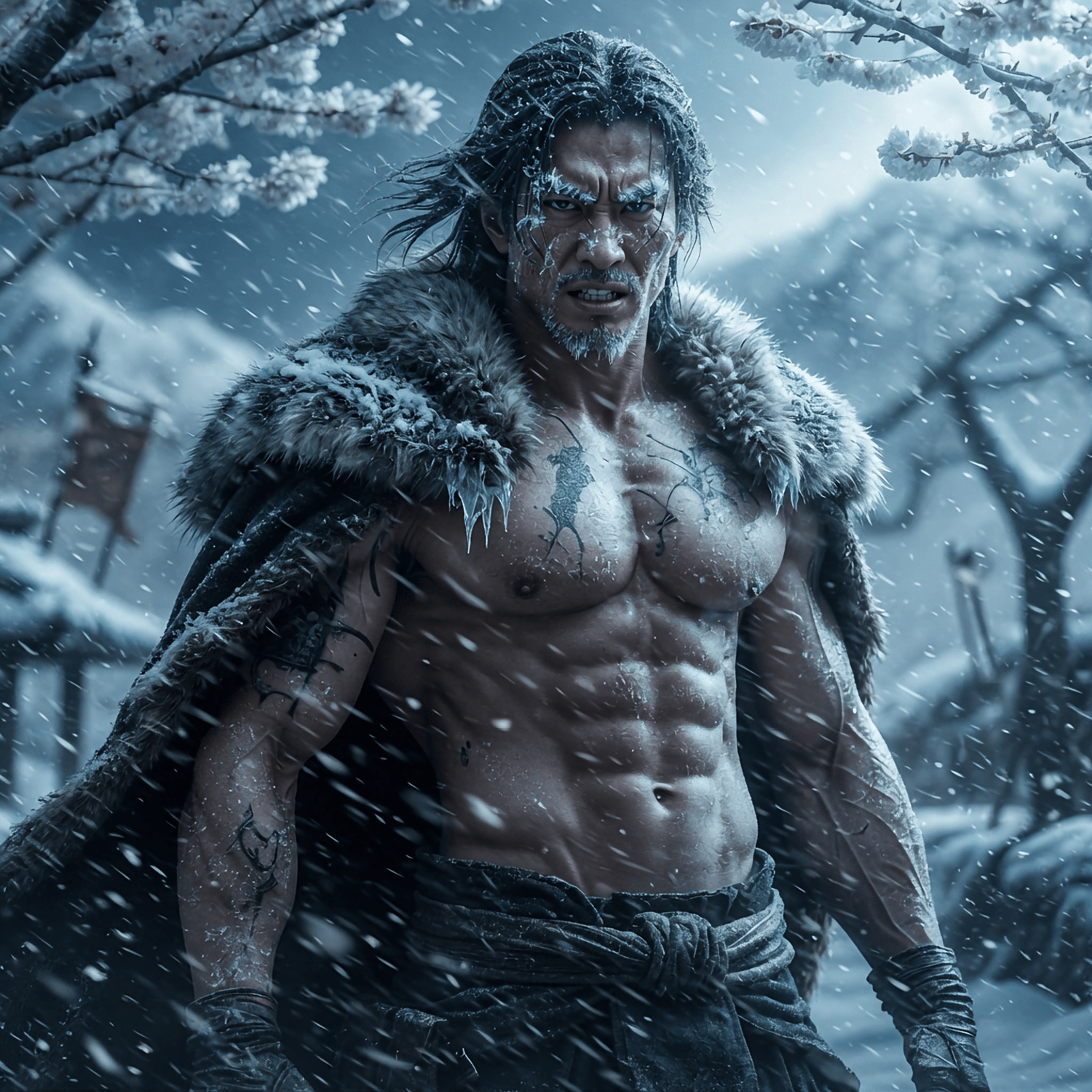 Japanese American former male ninja fighting against the forces of hell 12