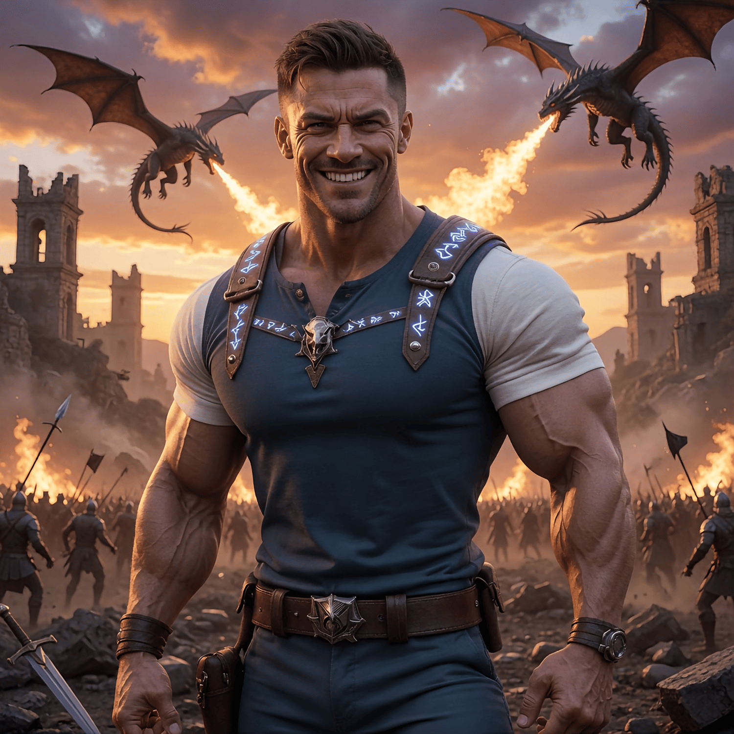 American former male ninja fighting against the forces of hell 10