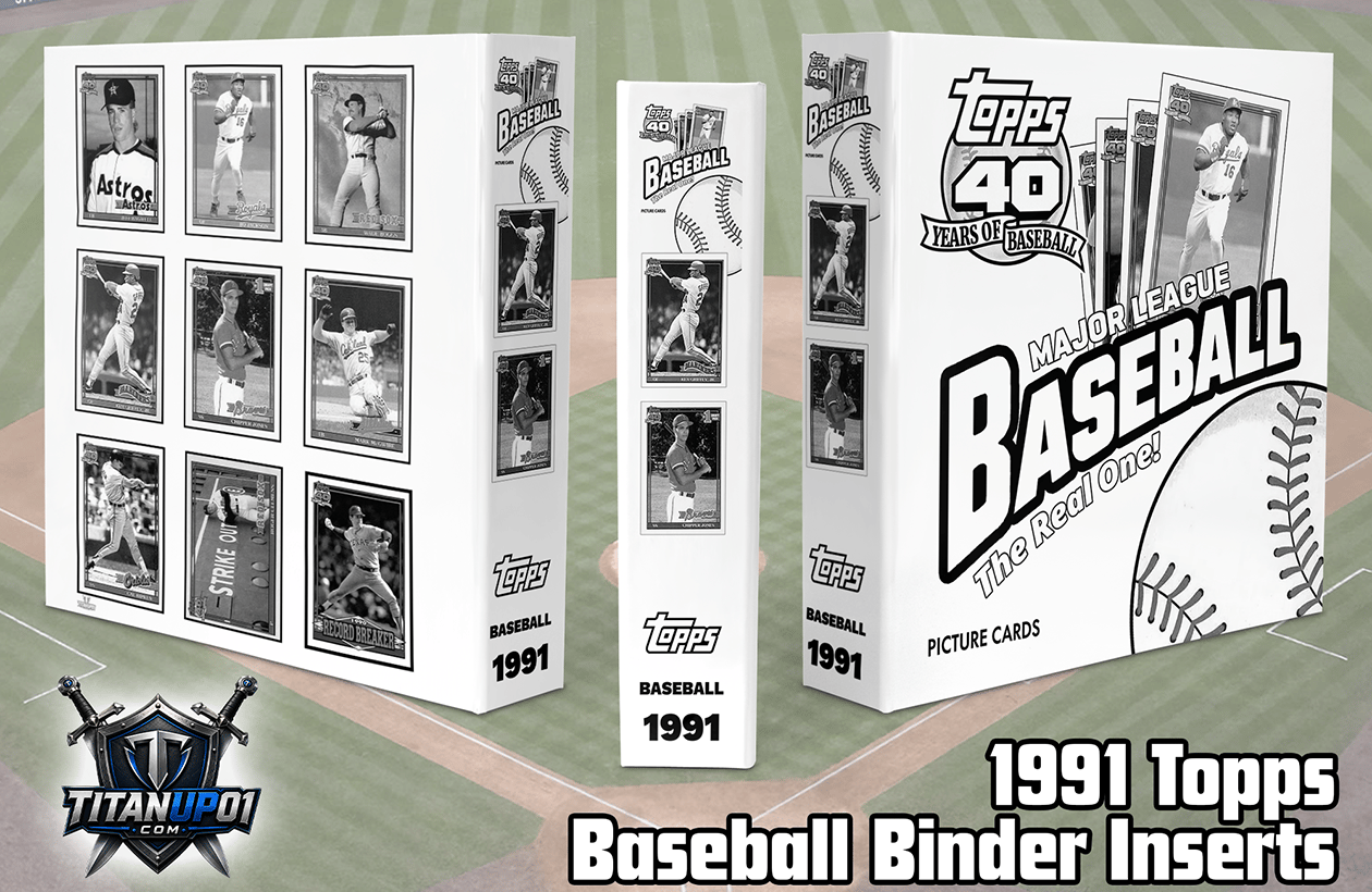 1991 Topps Baseball Cards Binder Inserts