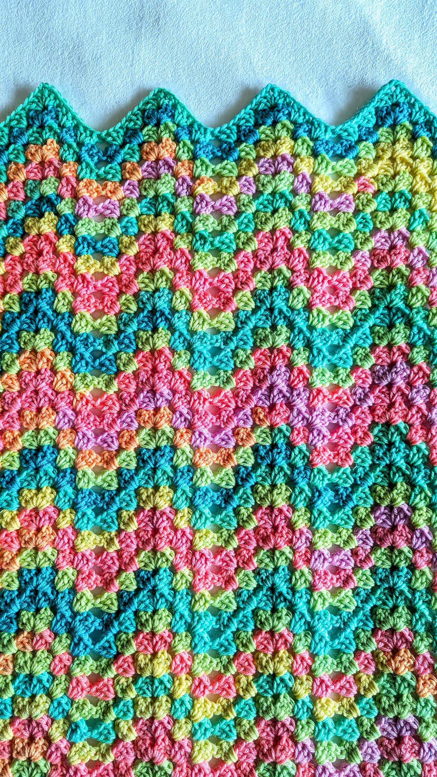 Granny Chevron Baby Blanket 4