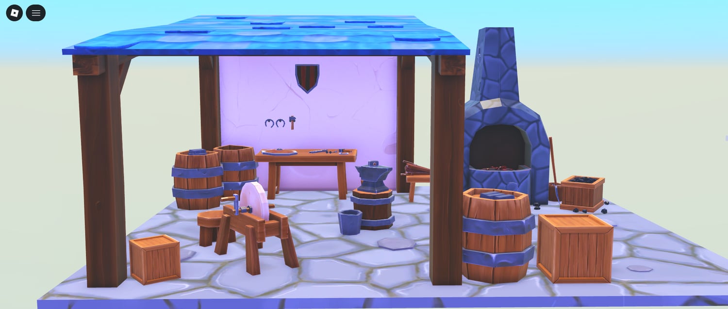 Roblox medieval blacksmith workshop