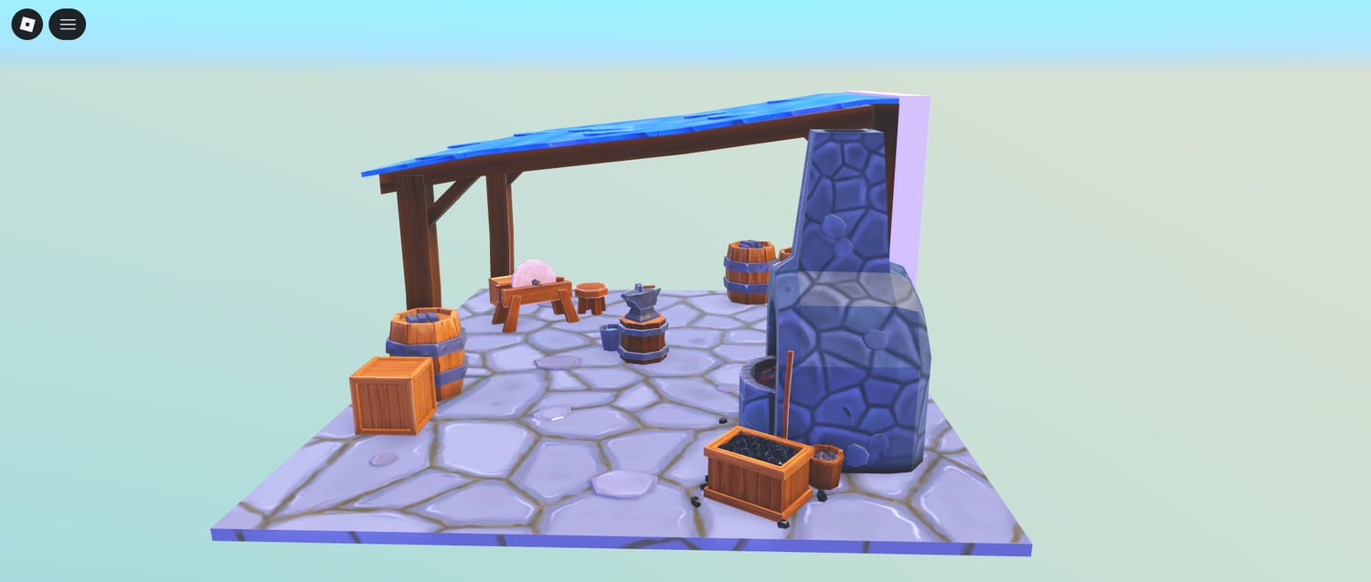 Roblox fantasy village blacksmith
