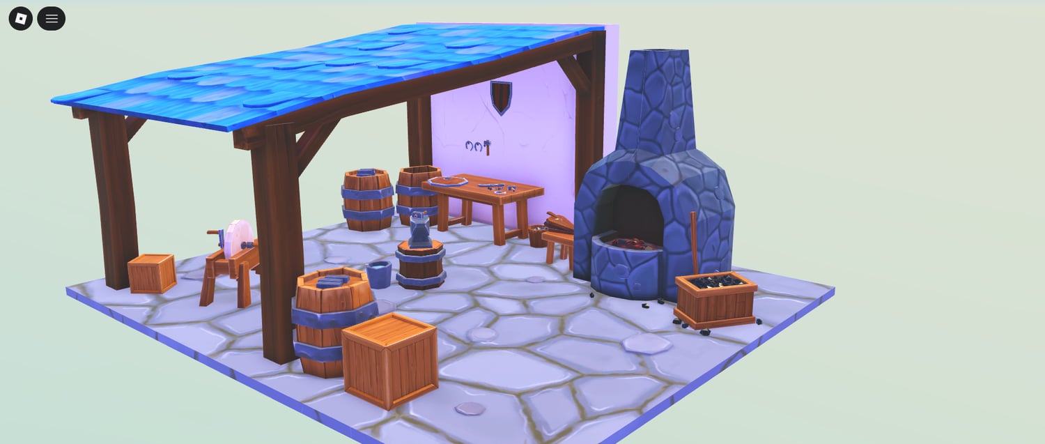 Roblox low poly forge building