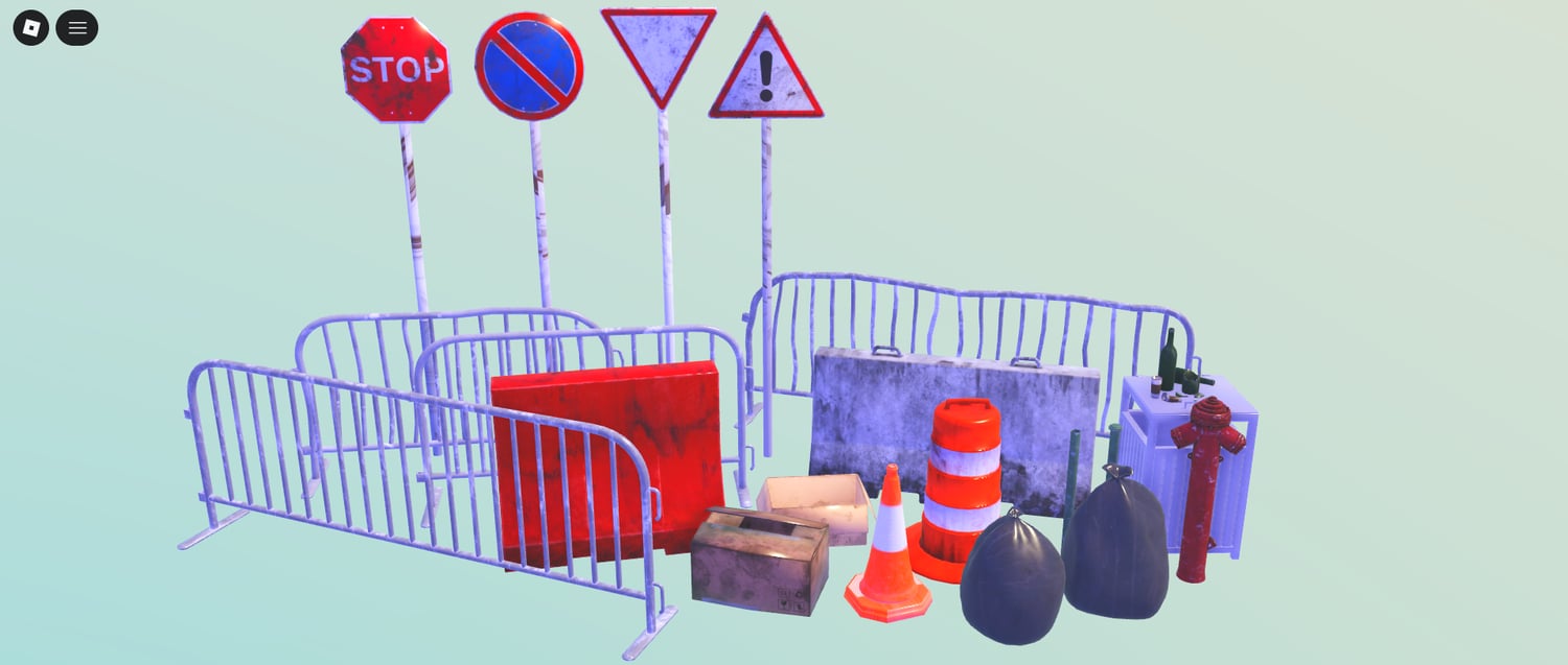 Roblox trash bags and bins