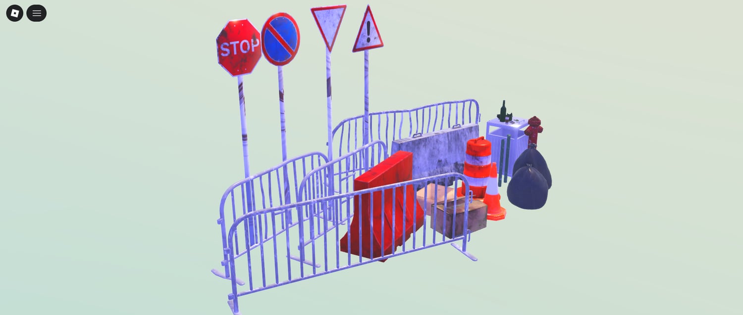 Roblox dirty traffic sign assets