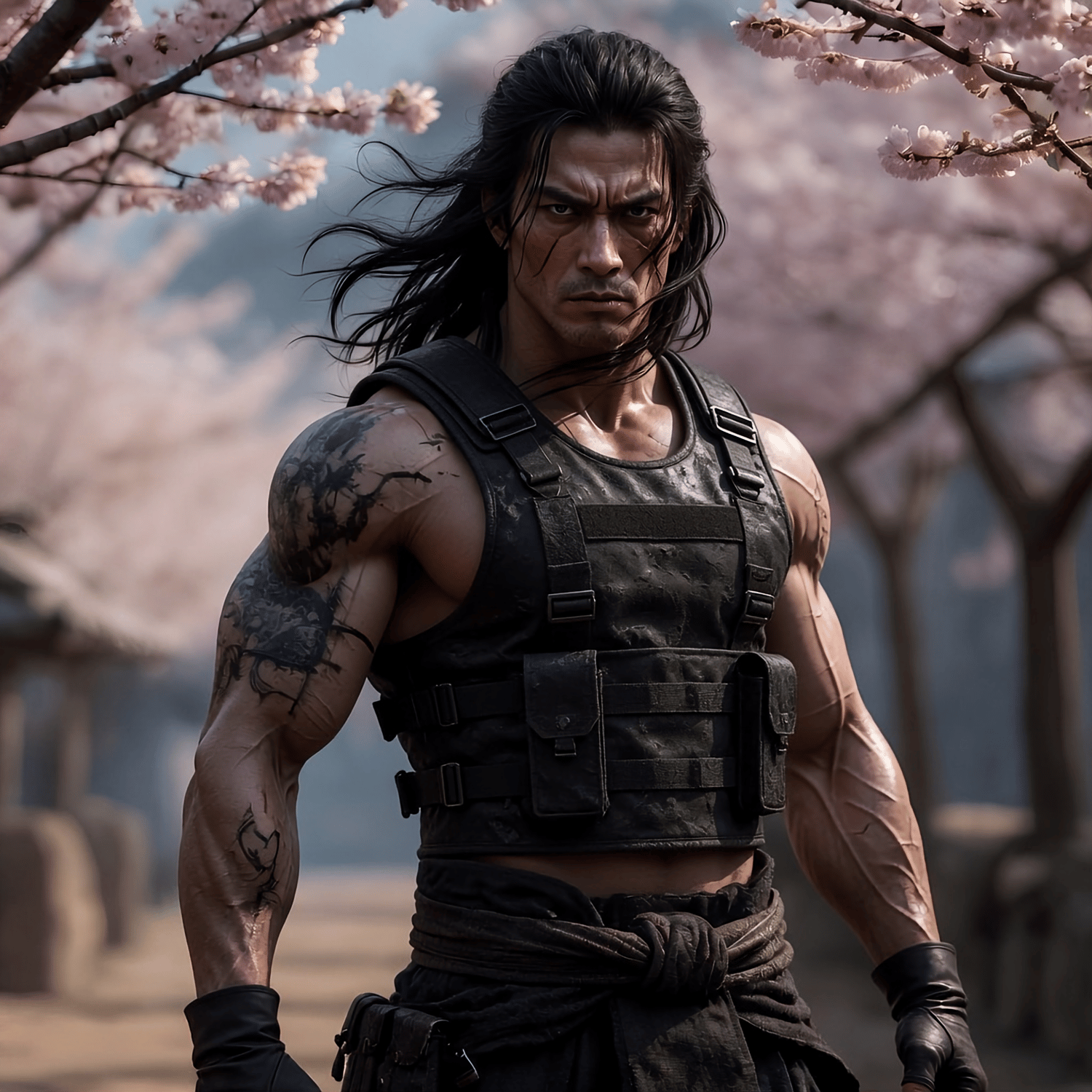 Intergalactic Japanese American male soldier 1
