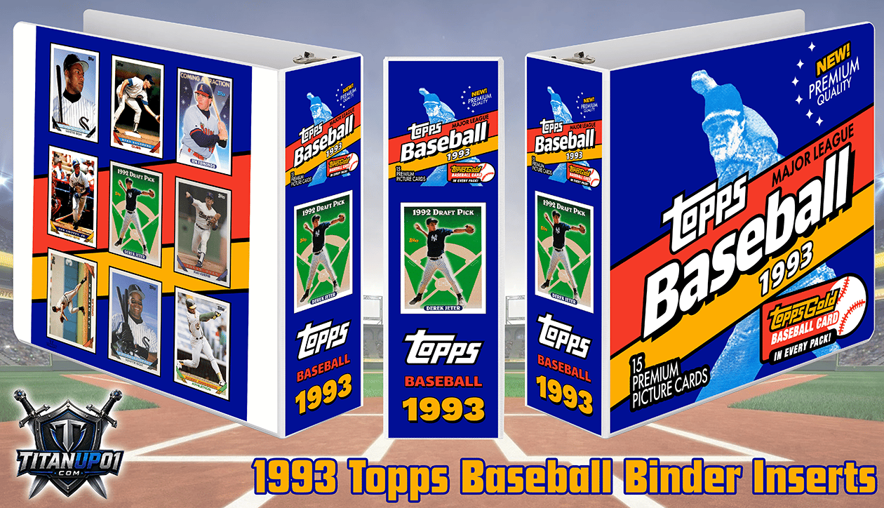 1993 Topps Baseball Cards Binder Inserts