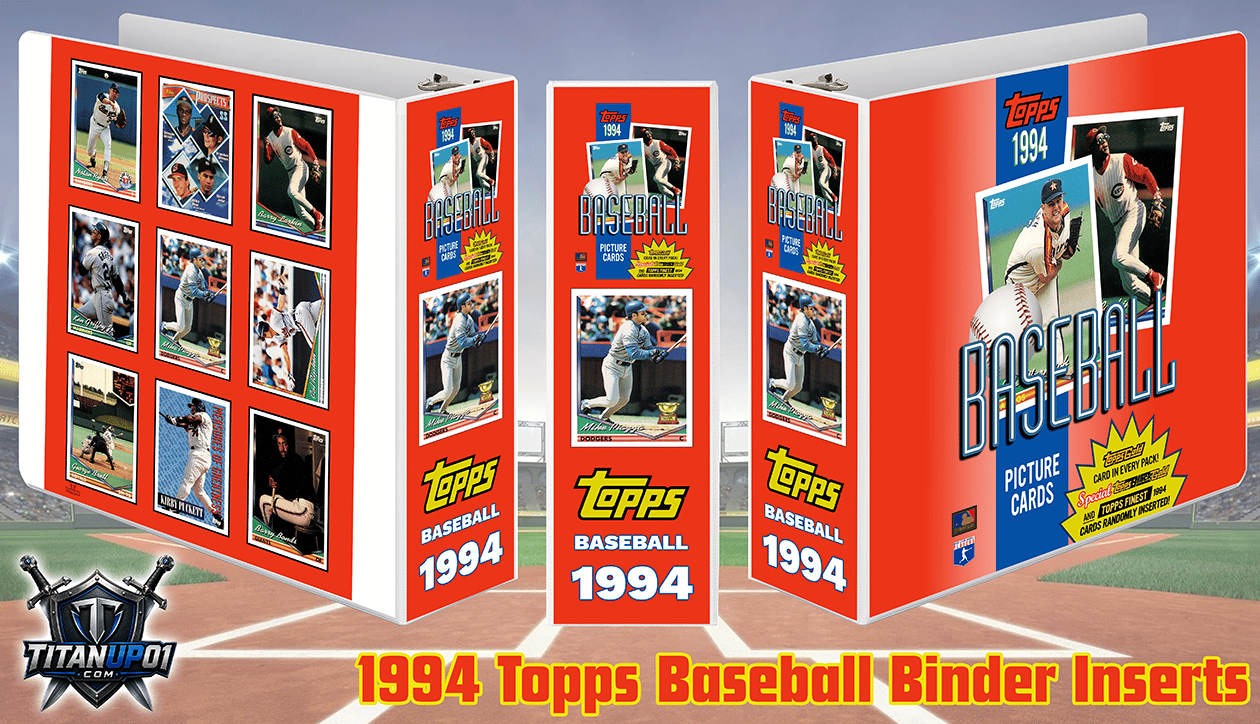 1994 Topps Baseball Cards Binder Inserts