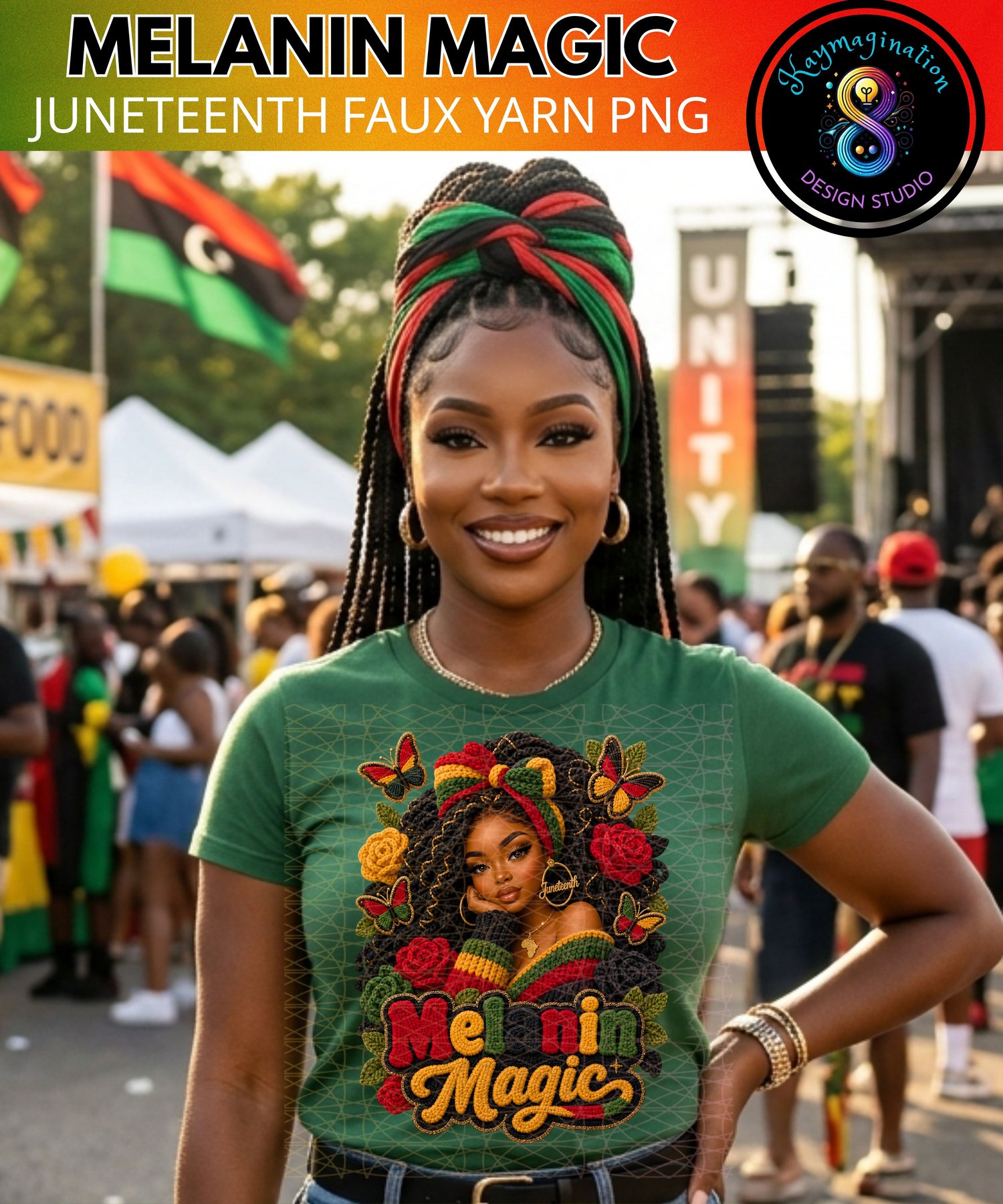 melanin magic png, juneteenth png, black girl png, faux yarn png, afrocentric png, melanin queen png, black woman sublimation, black girl magic png, juneteenth sublimation, african american png, faux embroidery png, crochet effect png, juneteenth shirt de