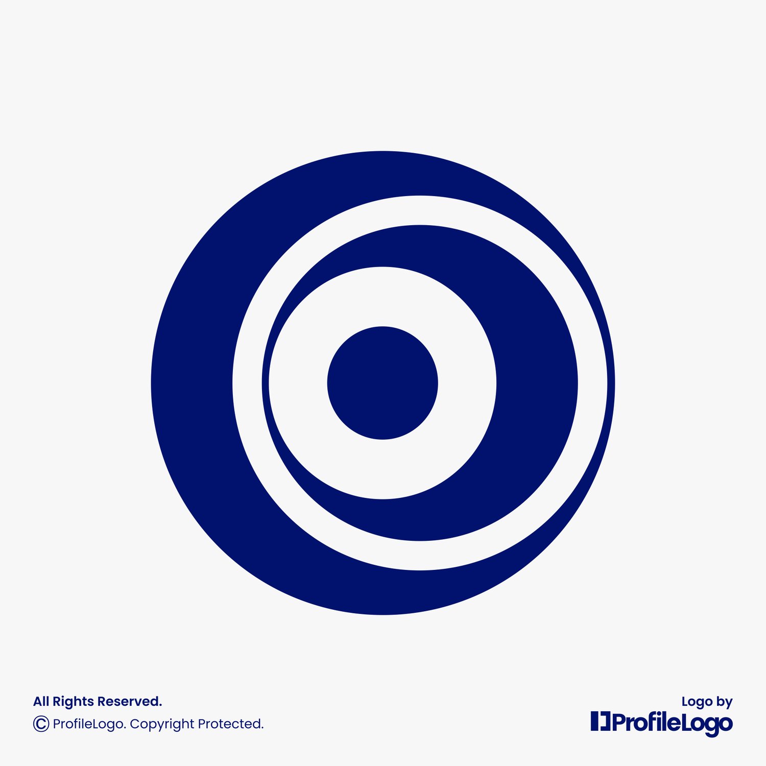 Minimalist swoosh line letter O logo for sale by ProfileLogo with light grey background