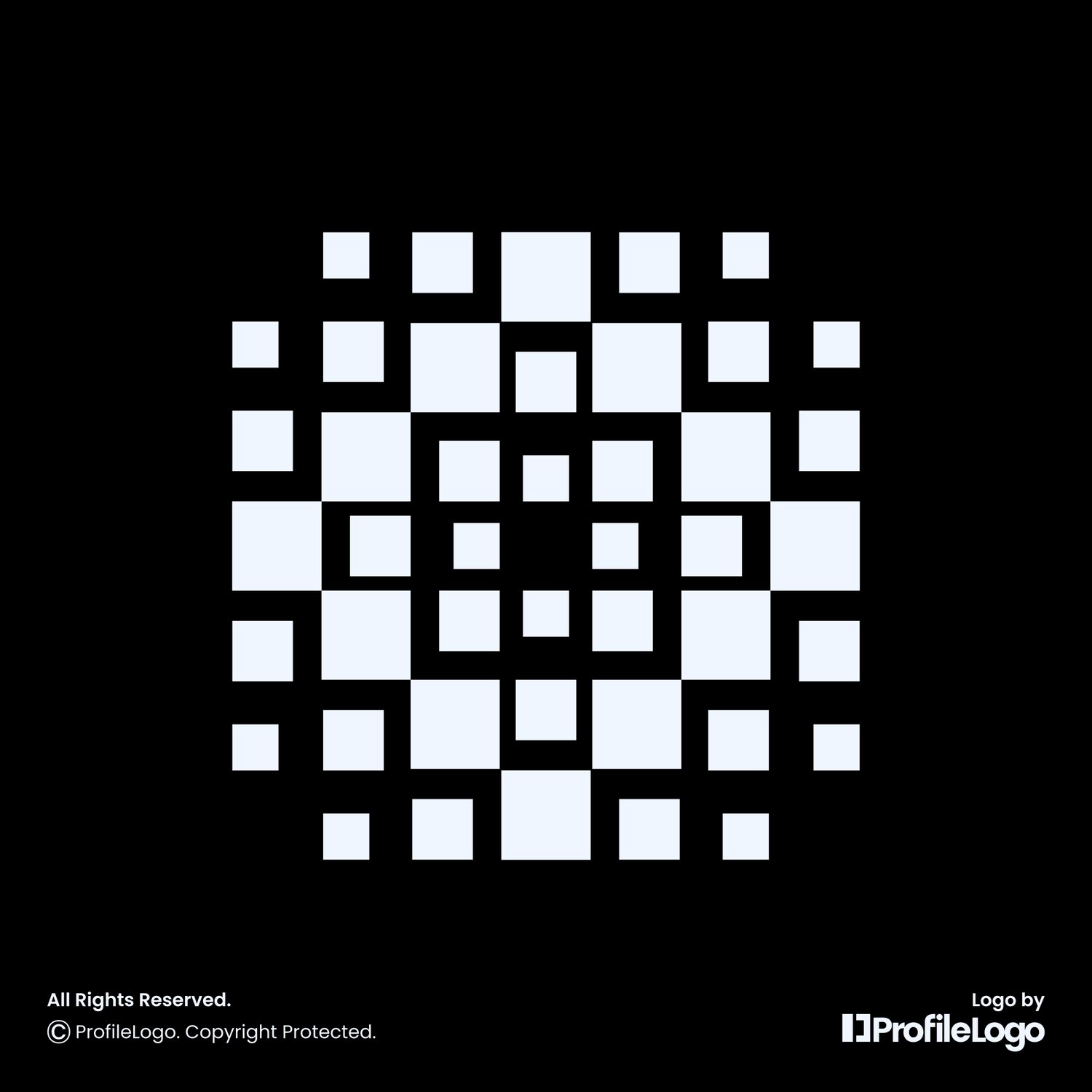 Technology pixel digital letter O logo for sale by ProfileLogo with black background