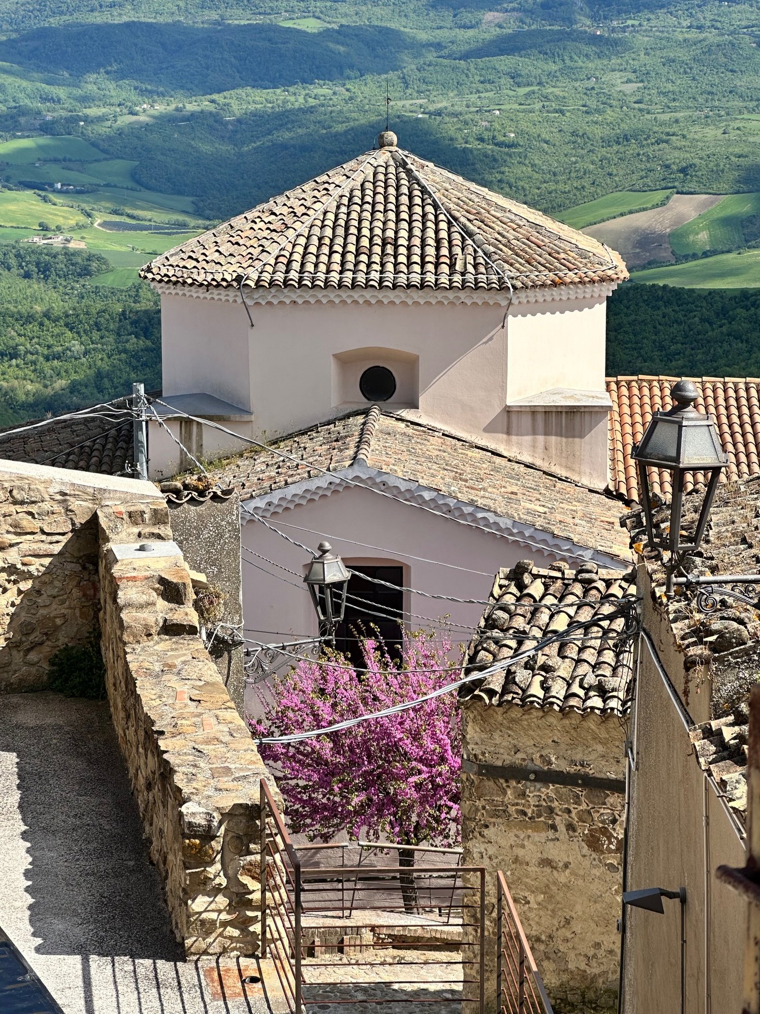 Italian village with mountain views