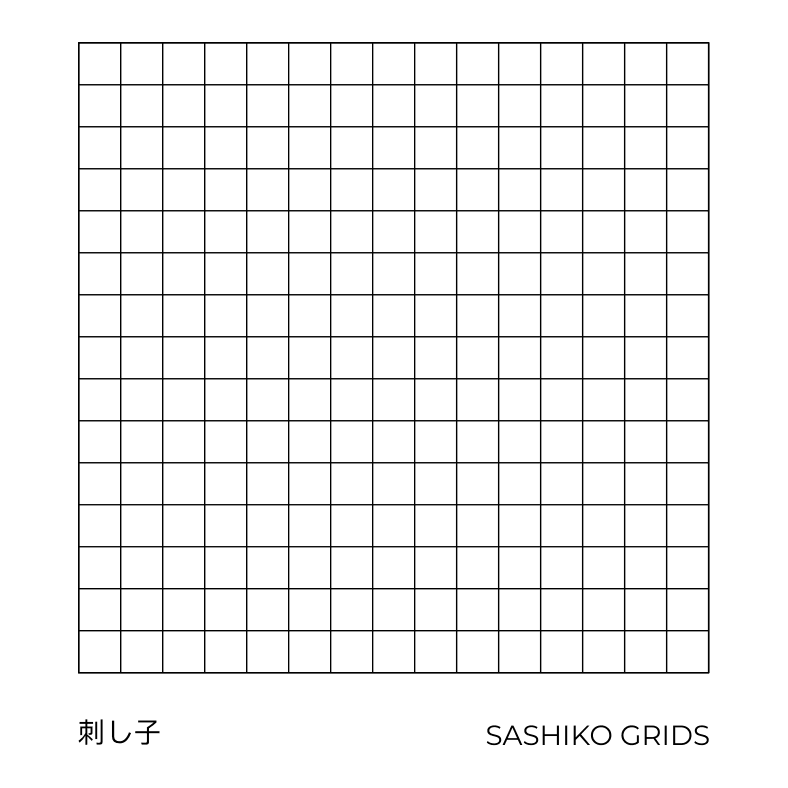 Sashiko grid