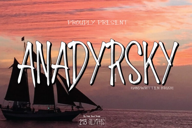 Anadyrsky Handwritten Brush Font Hello Good Studio