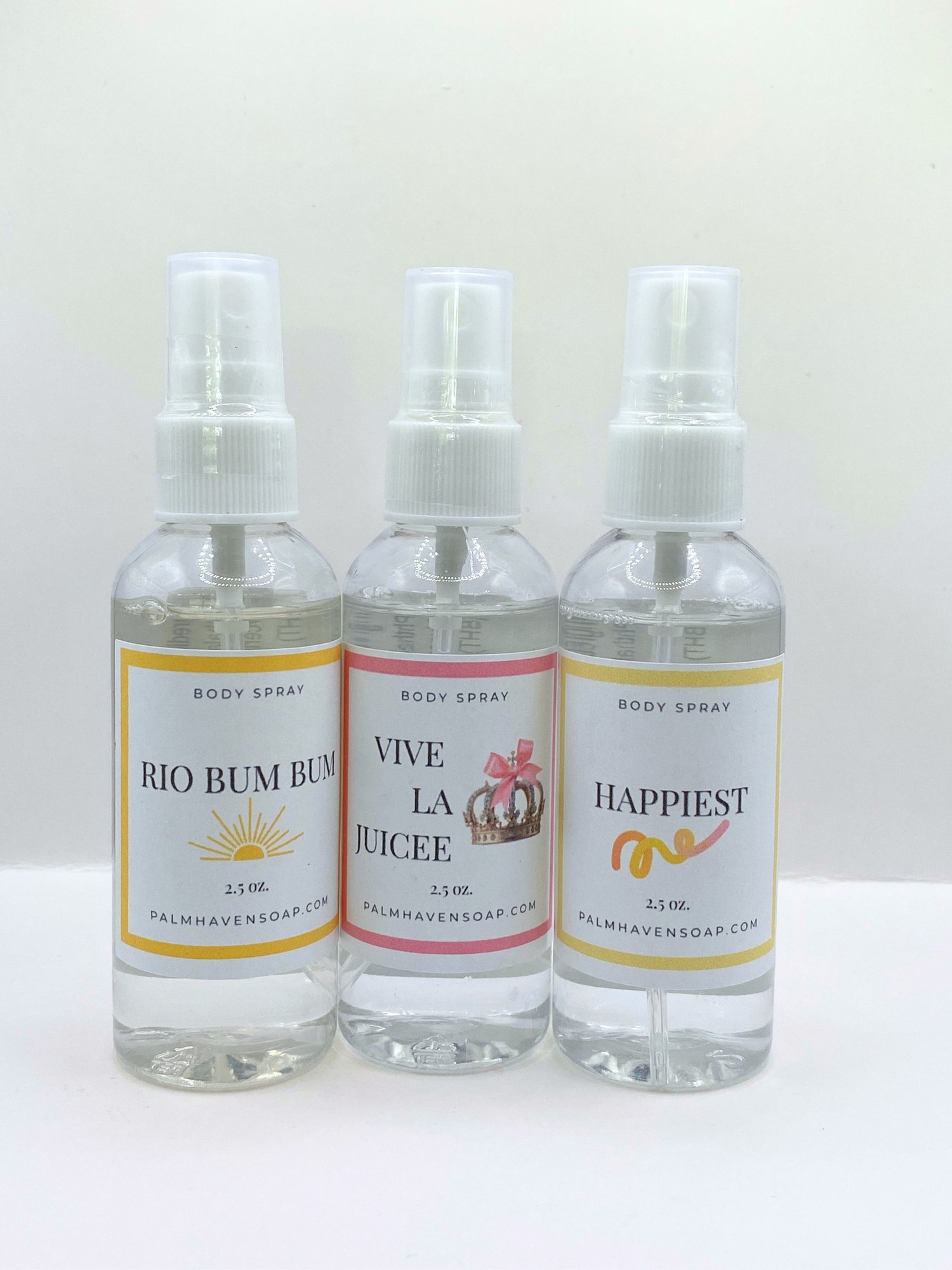 Spray bottles of designer-type body spray