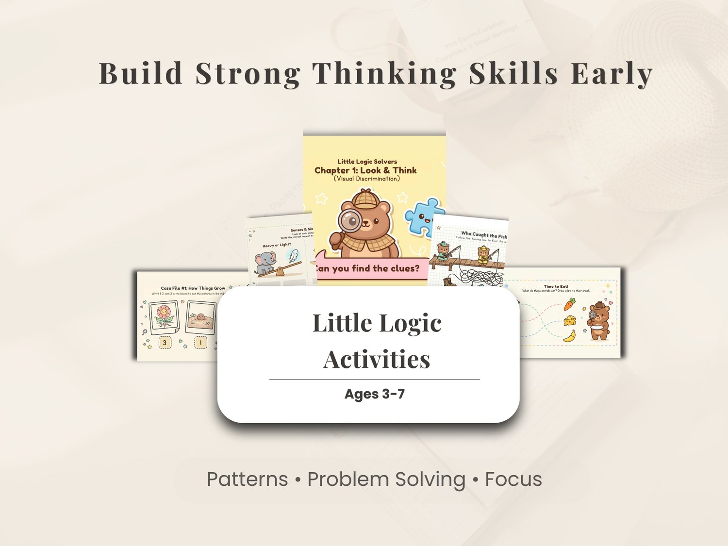 Little Logic Solvers | Printable Critical Thinking Workbook for Kids ...