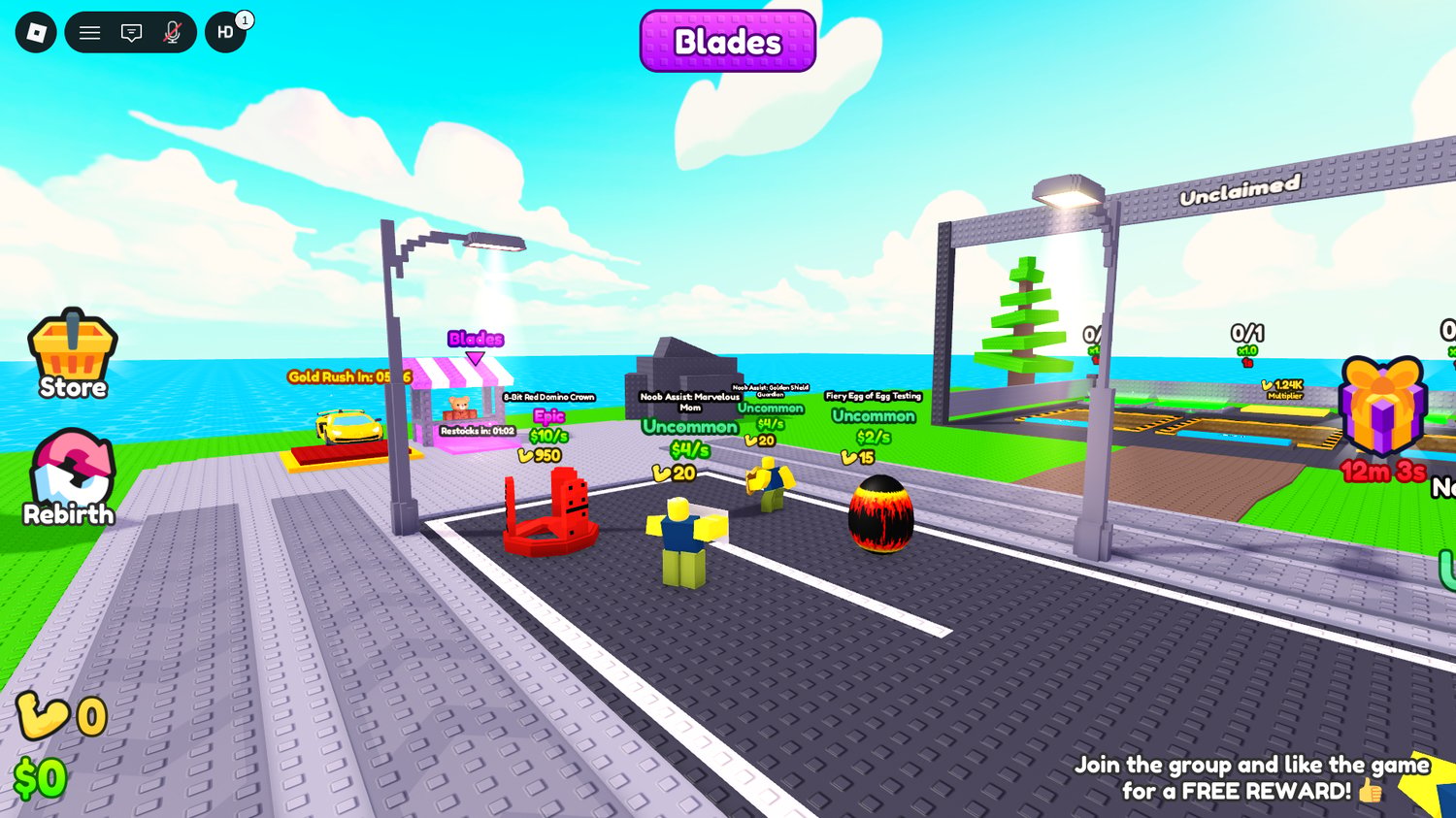 Roblox rebirth gameplay system