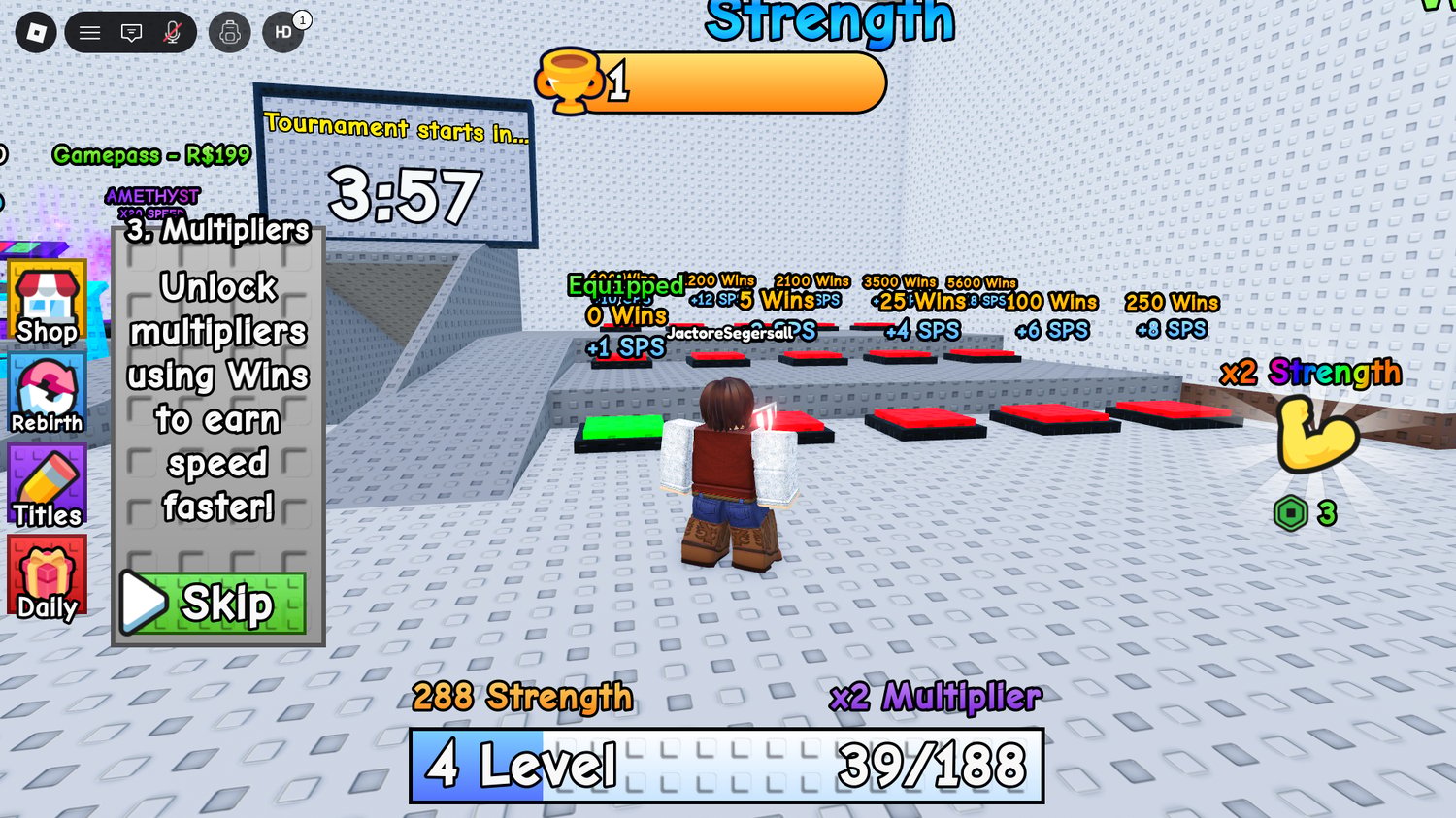 Roblox treadmill training feature