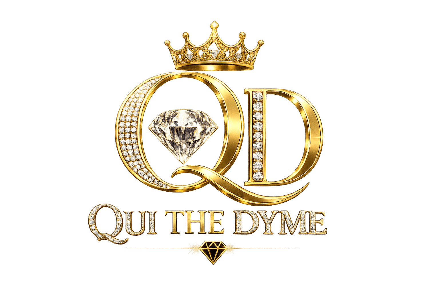Qui The DYME Co. gold luxury logo for business resources and digital products